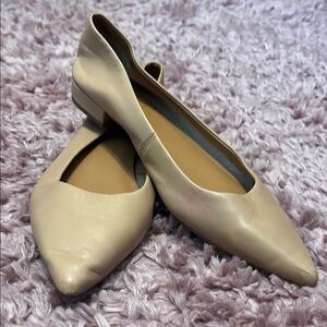 nude leather flats size 9.5